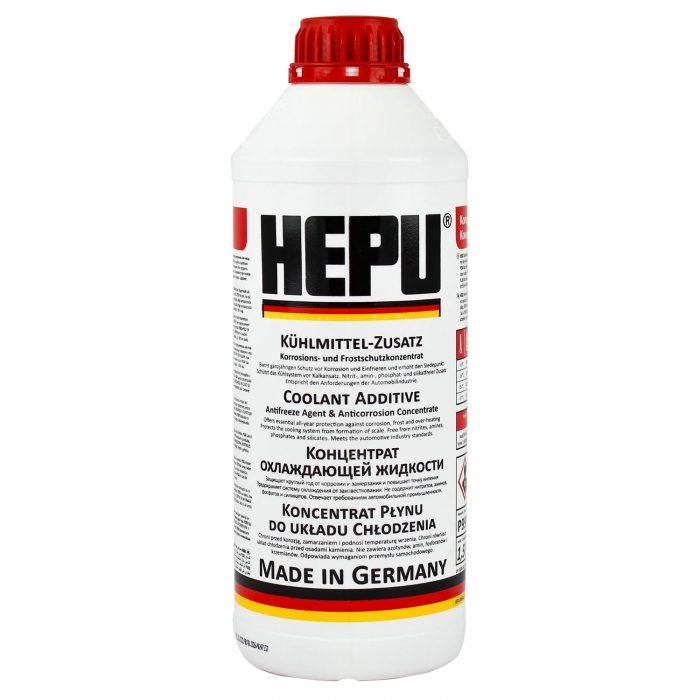 Концентрат охолоджуючої рідини (Антифриз) HEPU P999 G12 - 1.5л червоний